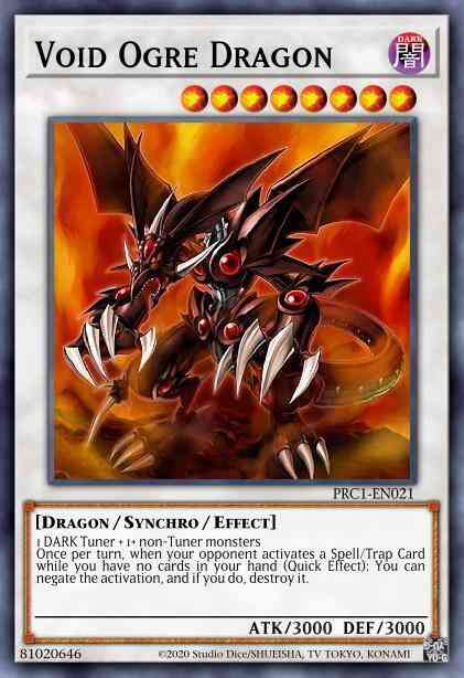 Void Ogre Dragon - PRC1-EN021 - Secret Rare - 1st Edition