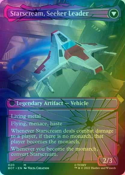 Starscream, Power Hungry // Starscream, Seeker Leader [20] [Borderless] [Shattered Glass] [Universes Beyond: Transformers] [Foil]