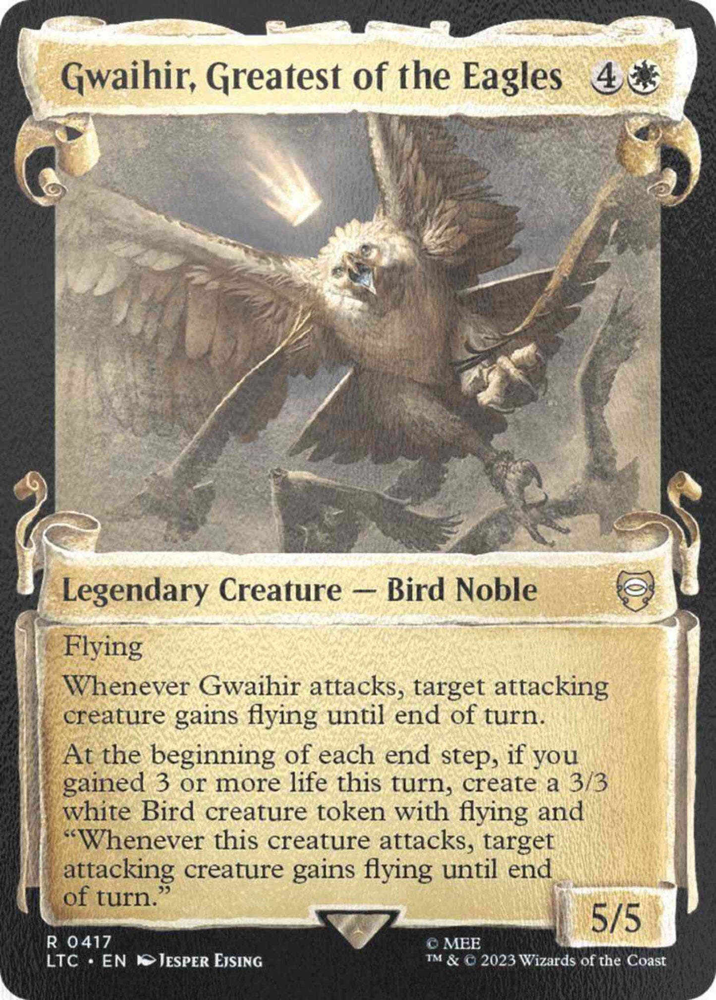 Gwaihir, Greatest of the Eagles [417] [Scrolls Showcase] [The Lord of the Rings: Tales of Middle-earth: Commander] [Silver Foil]