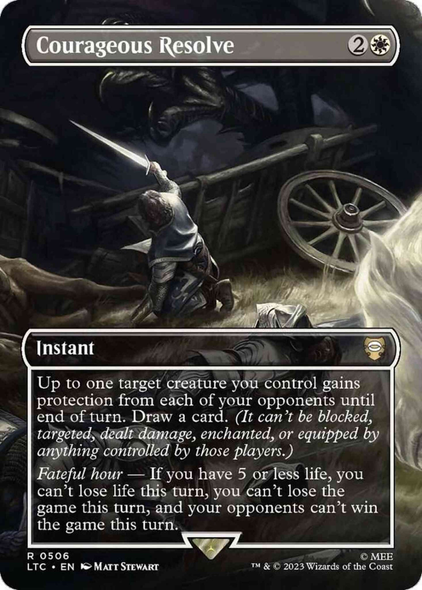 Courageous Resolve [506] [Borderless] [The Lord of the Rings: Tales of Middle-earth: Commander] [Non-Foil]
