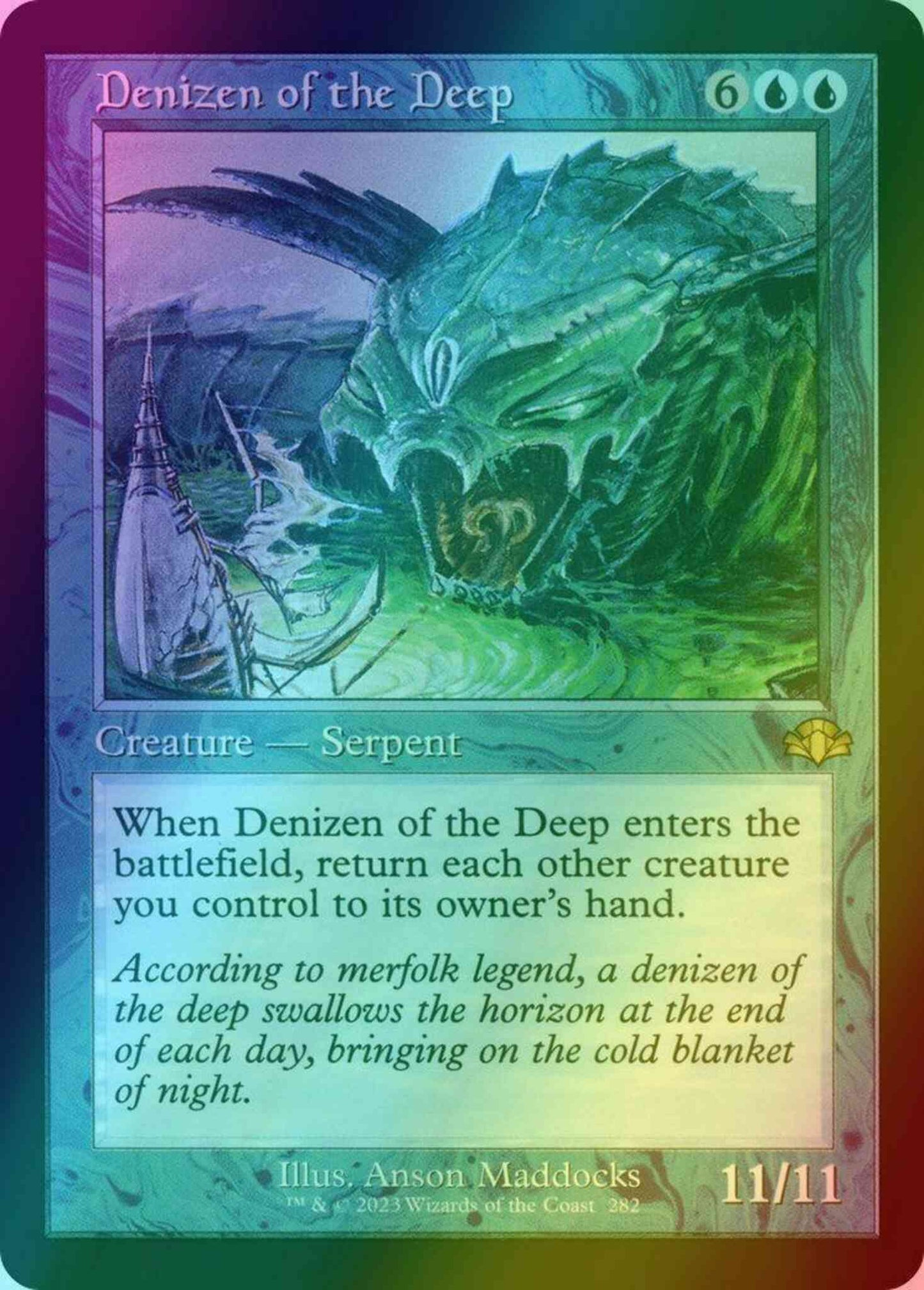 Denizen of the Deep [282] [Retro Frame] [Dominaria Remastered] [Foil]