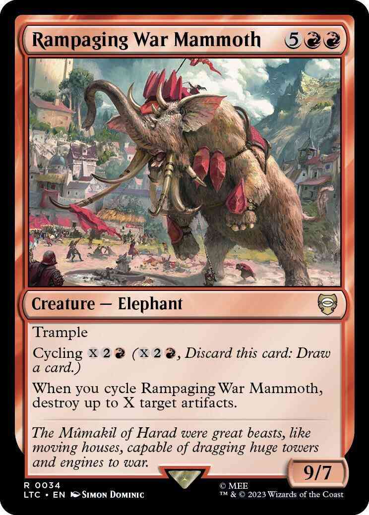 Rampaging War Mammoth [34] [The Lord of the Rings: Tales of Middle-earth: Commander] [Non-Foil]