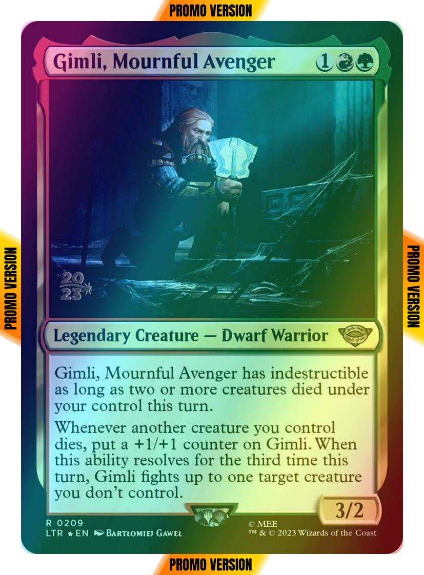 Gimli, Mournful Avenger [209s] [Prerelease] [The Lord of the Rings: Tales of Middle-earth: Promos] [Foil]