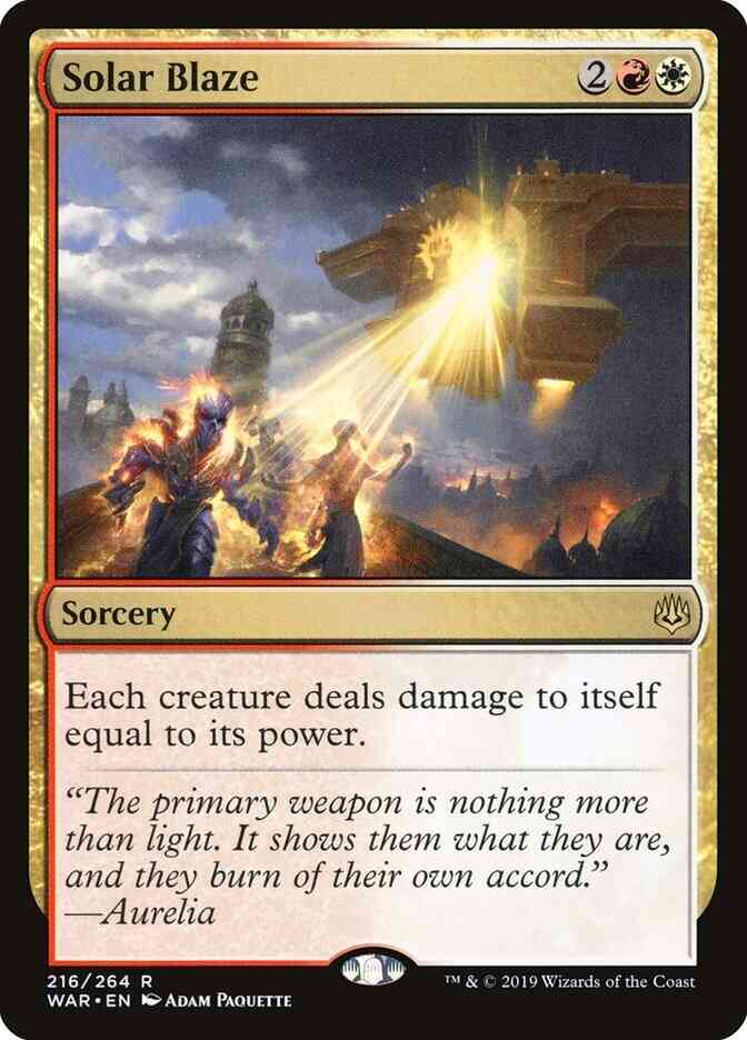 Solar Blaze [216] [War of the Spark] [Non-Foil]