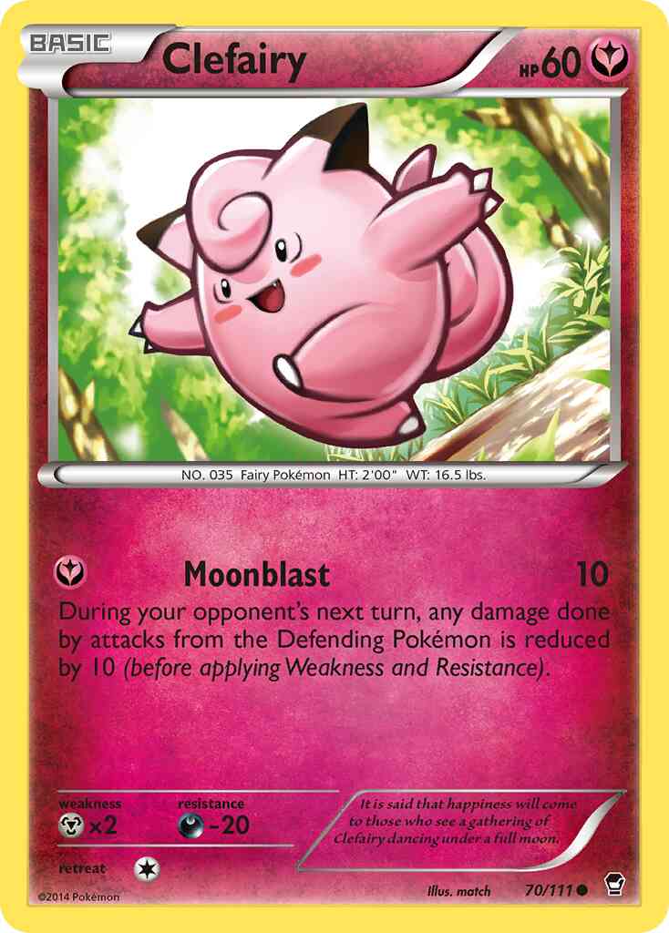 Clefairy - 70/111 - Common [xy3-70] [Non-Holo]