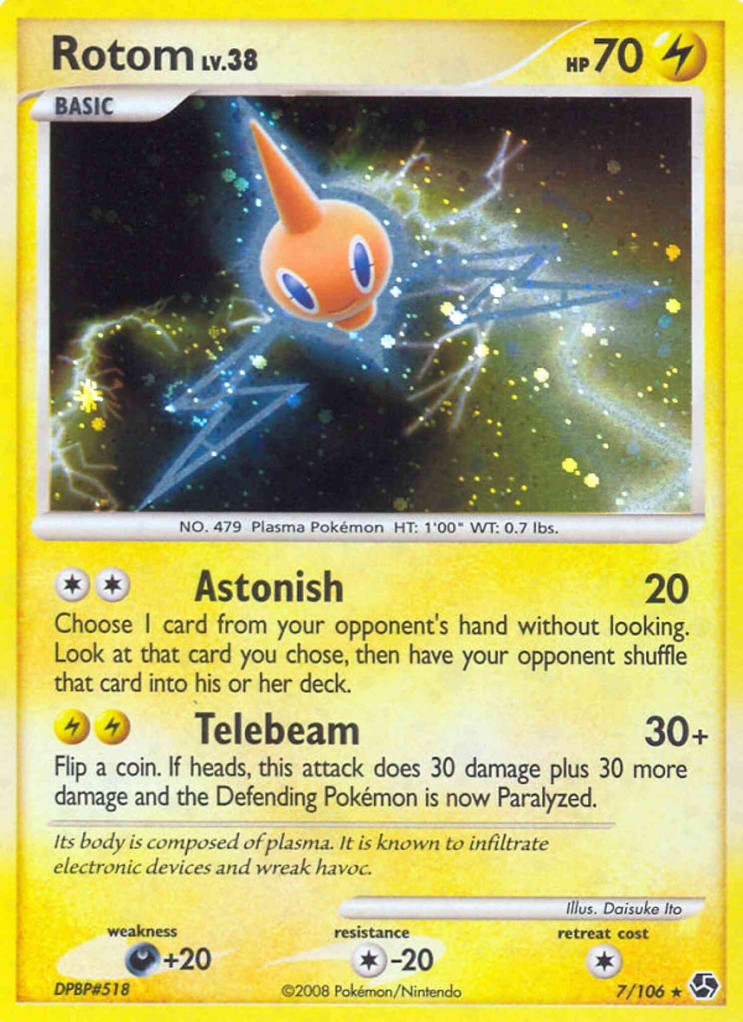 Rotom - 7/106 - Rare Holo [dp4-7] [Holo]