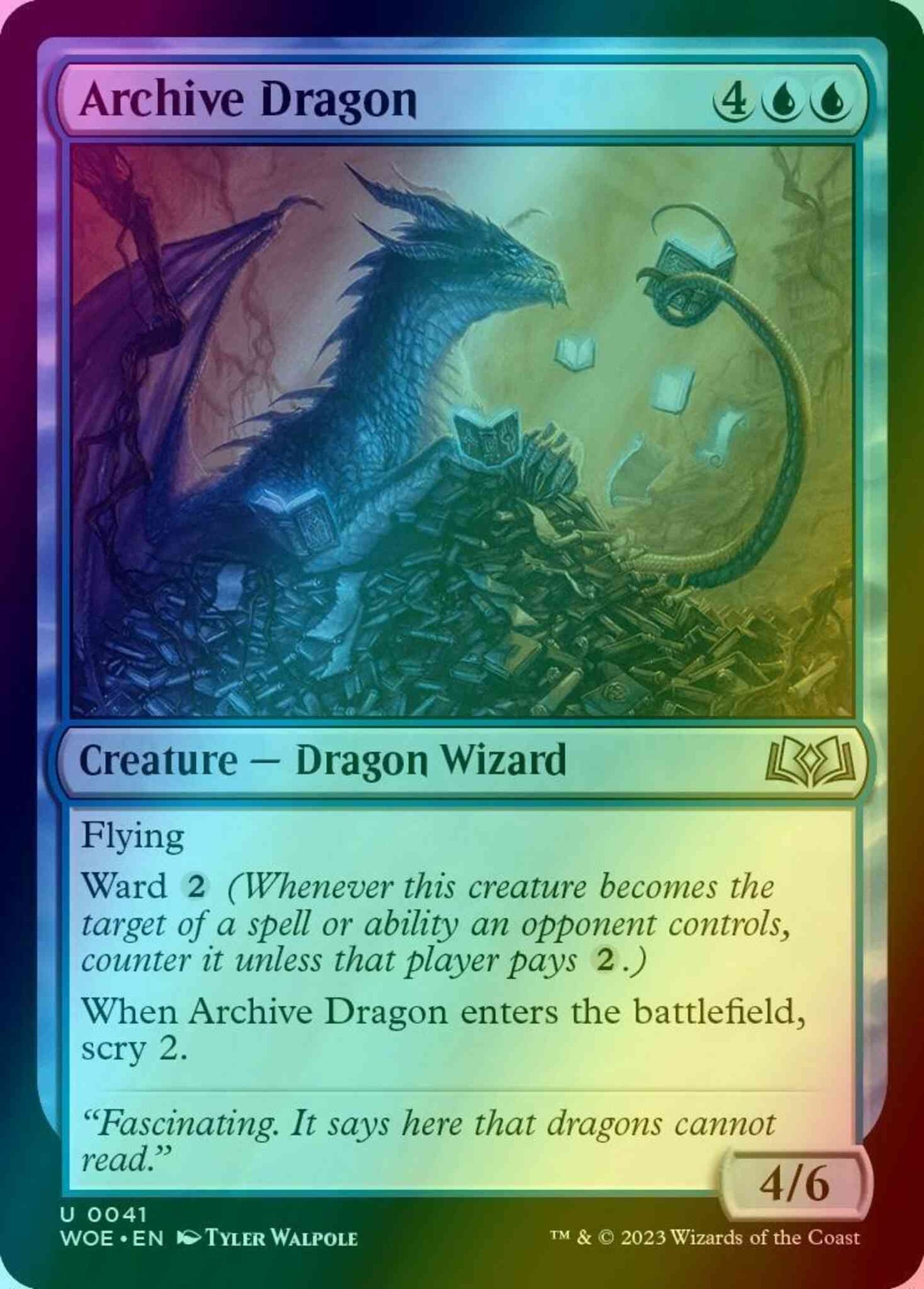 Archive Dragon [41] [Wilds of Eldraine] [Foil]