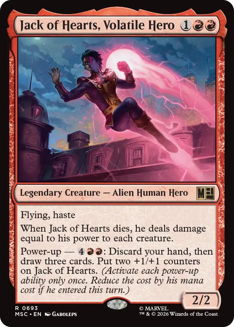 Jack of Hearts, Volatile Hero [693] [Jumpstart] [Marvel Super Heroes: Commander] [Non-Foil]