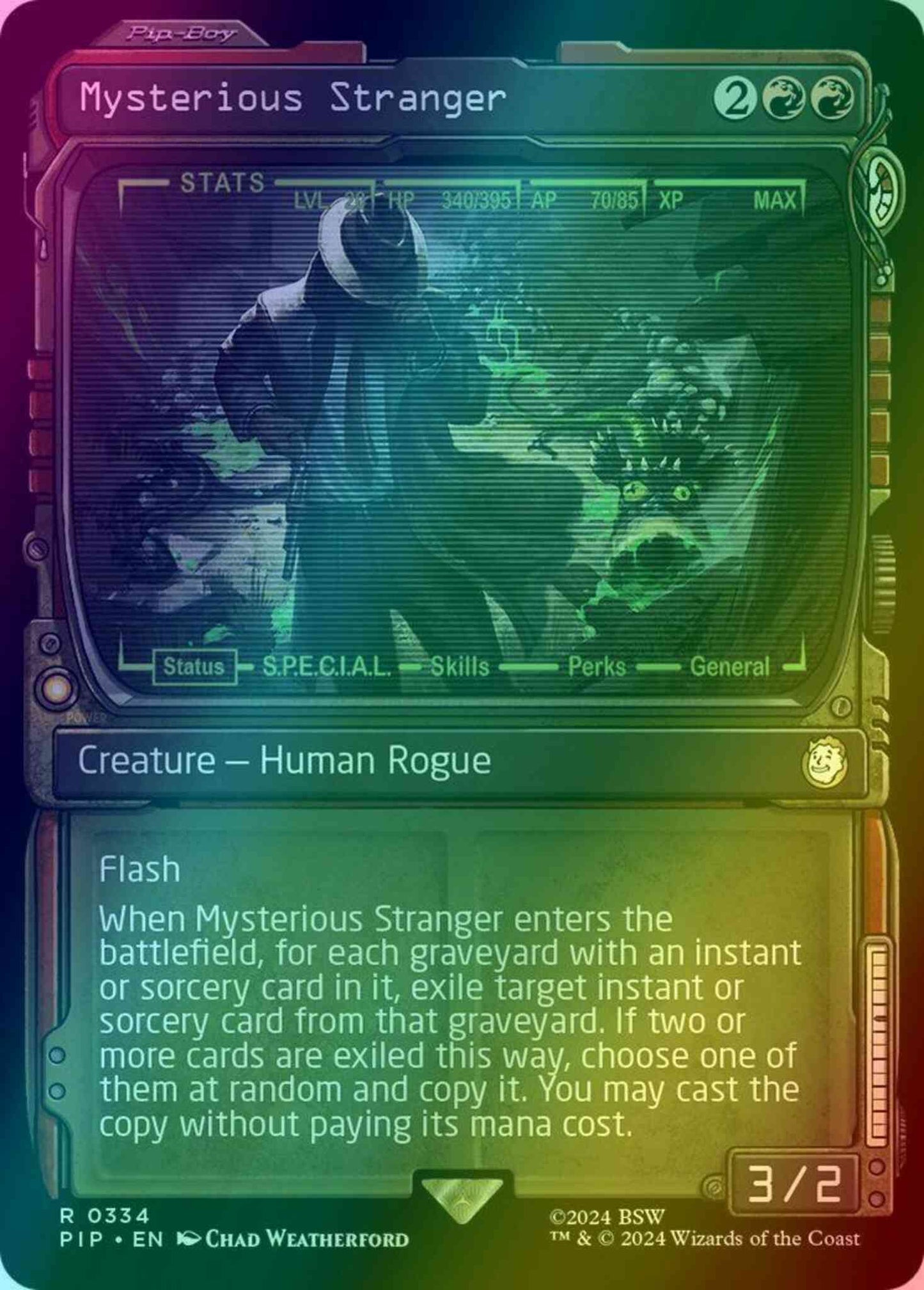 Mysterious Stranger [334] [Pip-Boy Showcase] [Fallout] [Foil]