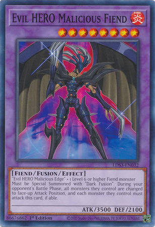 Evil HERO Malicious Fiend - LDS3-EN032 - Common - 1st Edition