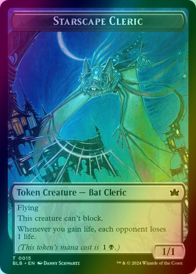 Squirrel Token (23) // Starscape Cleric Token (15) [Bloomburrow: Tokens] [Foil]