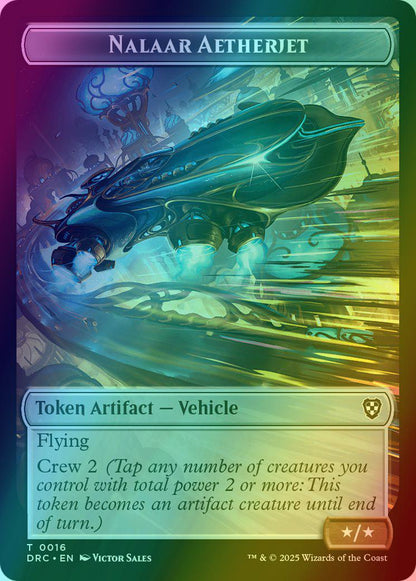 Construct Token (12) // Nalaar Aetherjet Token (16) [Aetherdrift: Commander: Tokens] [Foil]