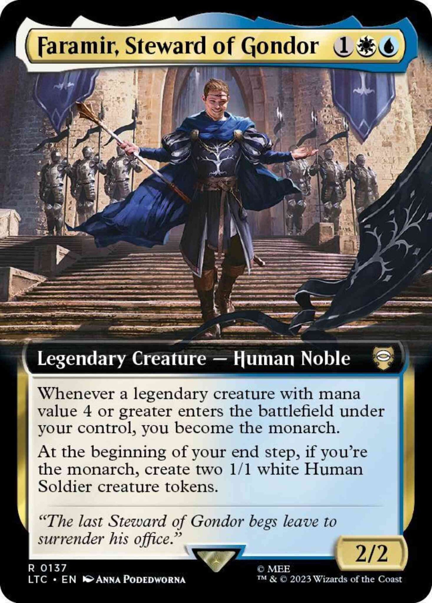 Faramir, Steward of Gondor [137] [Extended Art] [The Lord of the Rings: Tales of Middle-earth: Commander] [Non-Foil]