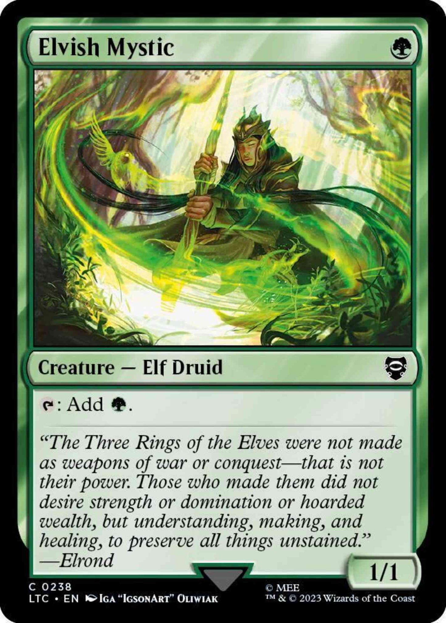 Elvish Mystic [238] [The Lord of the Rings: Tales of Middle-earth: Commander] [Non-Foil]