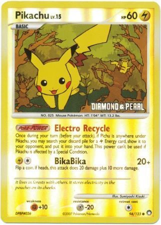 Pikachu - 94/123 - Reverse Holo - BK Promo [Reverse Holo]