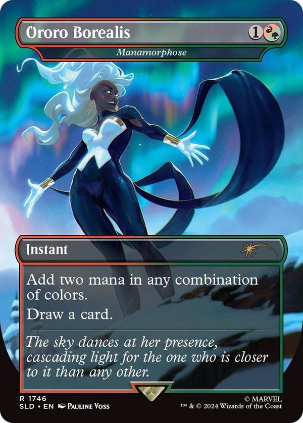 Ororo Borealis - Manamorphose [1746] [Borderless] [Marvel's Storm] [Secret Lair Drop] [Non-Foil]