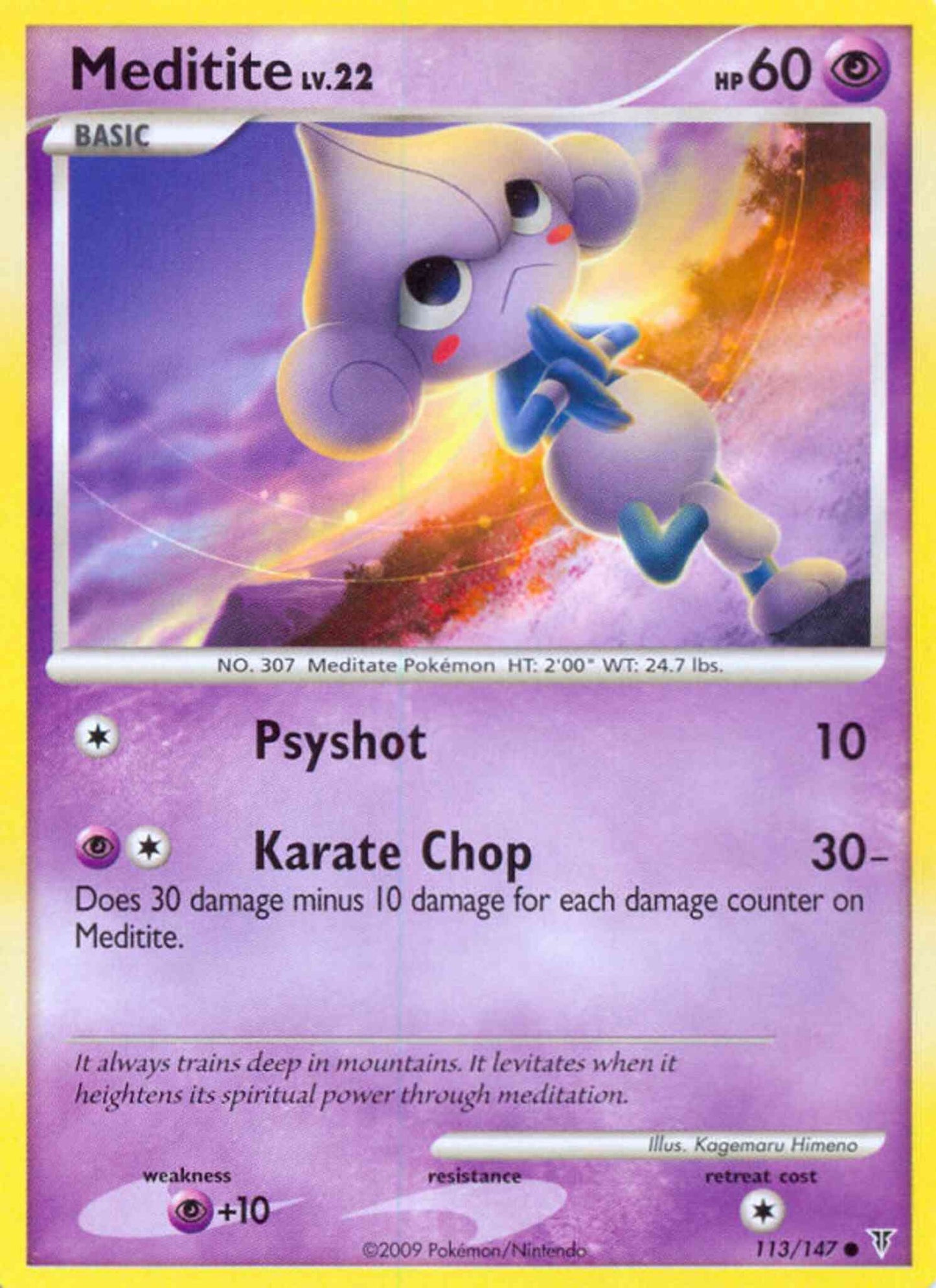 Meditite - 113/147 - Common [pl3-113] [Reverse Holo]