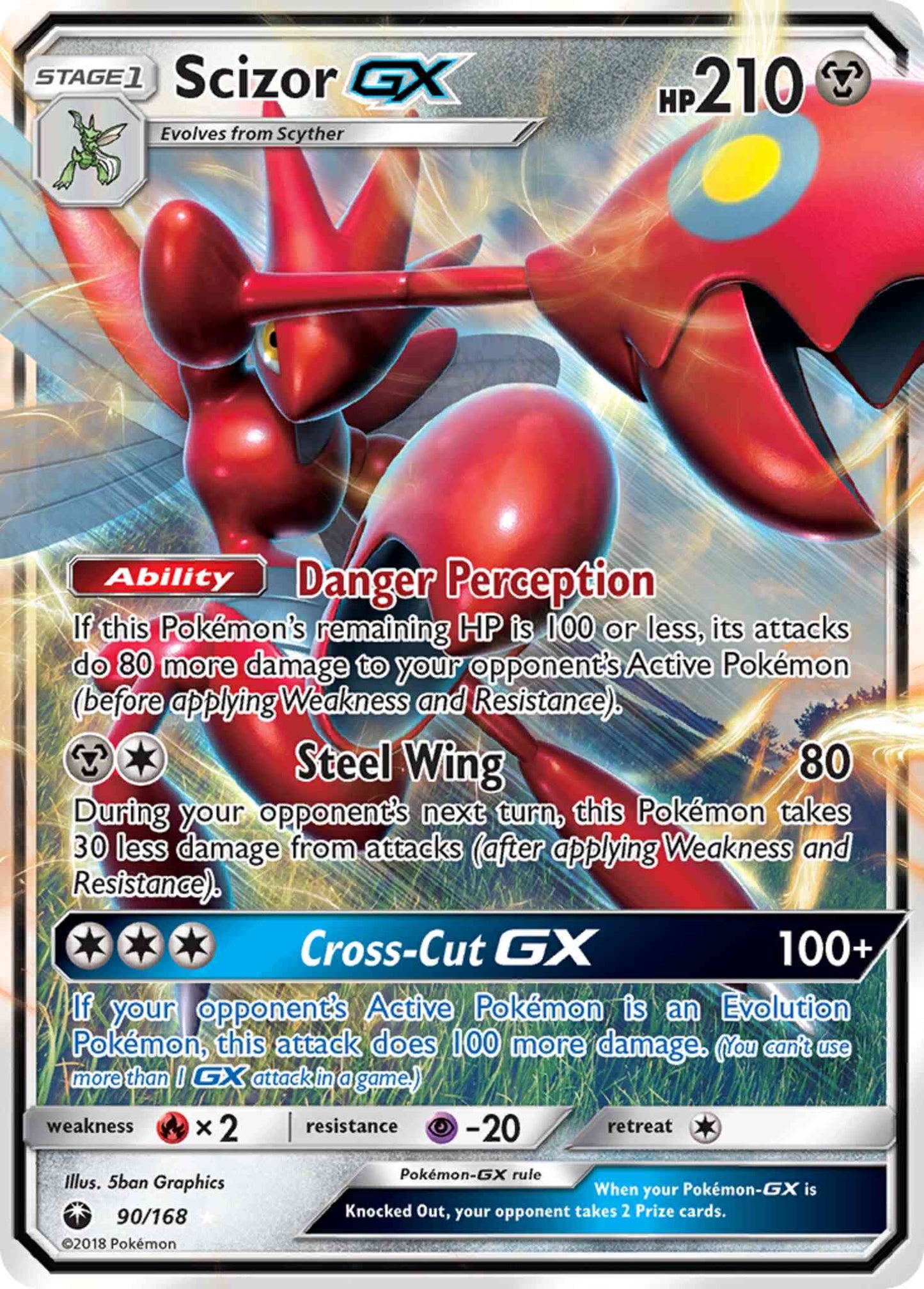 Scizor-GX - 90/168 - Rare Holo GX [sm7-90] [Ultra]