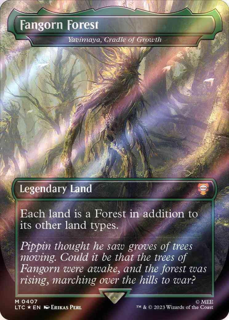 Fangorn Forest - Yavimaya, Cradle of Growth [407] [Borderless] [Realms and Relics] [The Lord of the Rings: Tales of Middle-earth: Commander] [Surge Foil]
