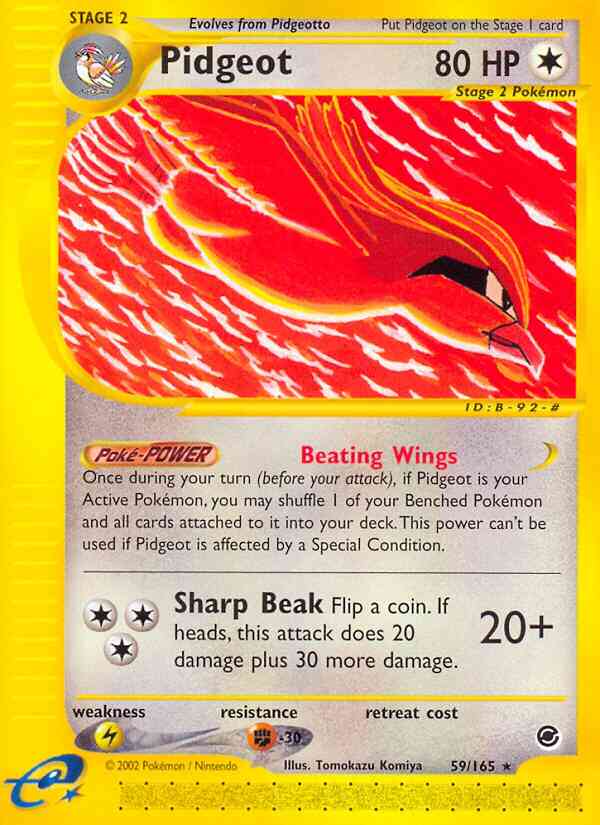 Pidgeot - 59/165 - Rare [ecard1-59] [Reverse Holo]