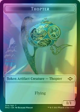 Clue Token (14) // Thopter Token (19) [Modern Horizons 2 Tokens] [Foil]