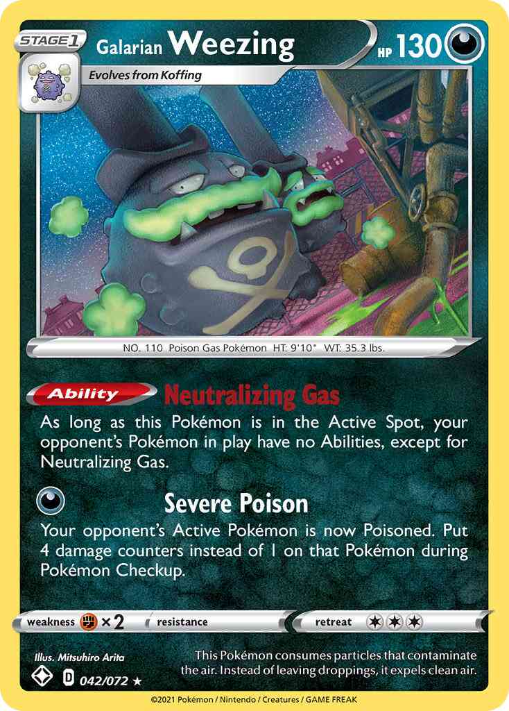 Galarian Weezing - 042/072 - Rare Holo [swsh45-042] [Holo]