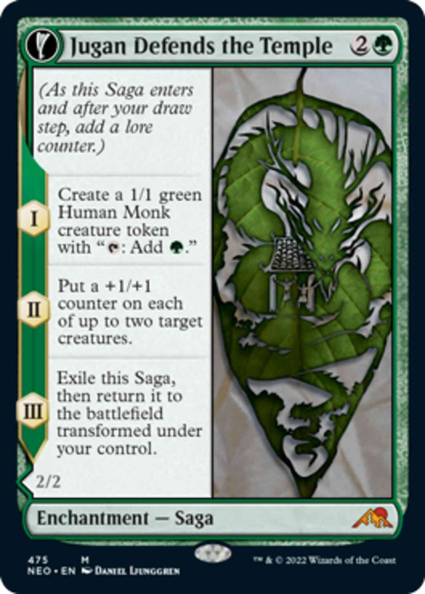 Jugan Defends the Temple // Remnant of the Rising Star [475] [Extended Art] [Kamigawa: Neon Dynasty] [Non-Foil]