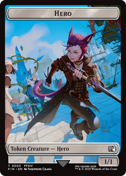 Hero Token (03) // Wizard Token (14) [FINAL FANTASY: Tokens] [Non-Foil]