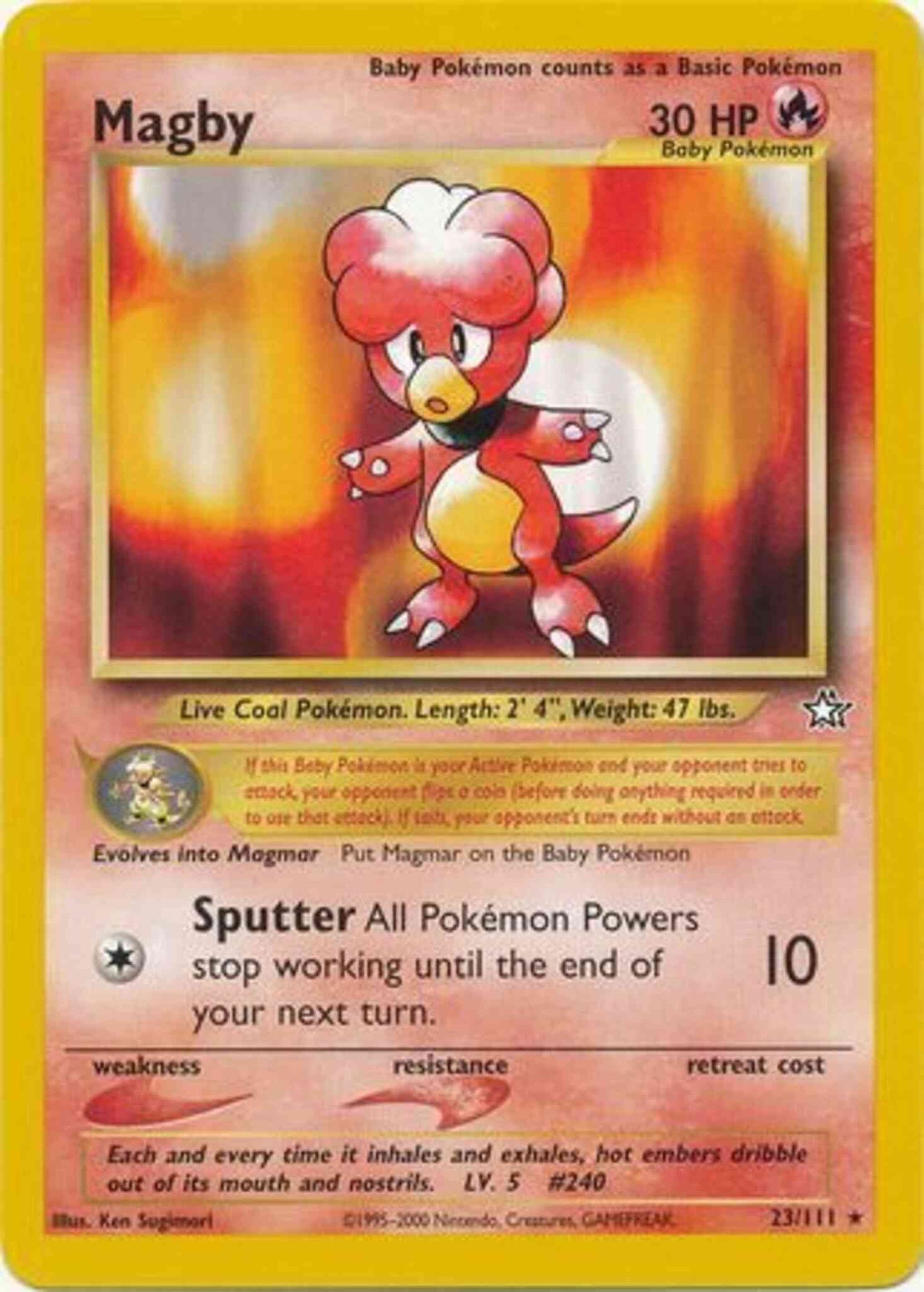 Magby - 23/111 - Rare - Unlimited [neo1U-23] [Non-Holo]