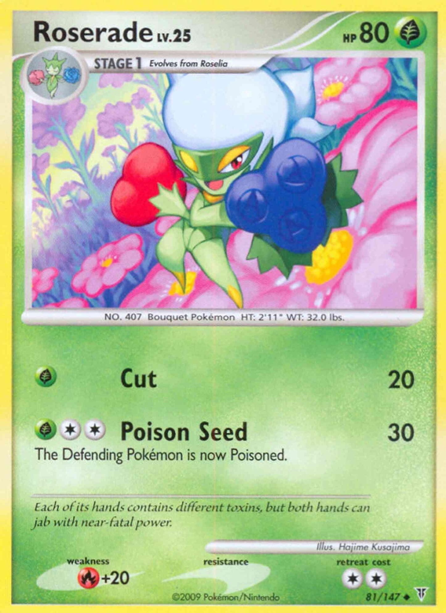 Roserade - 81/147 - Uncommon [pl3-81] [Non-Holo]