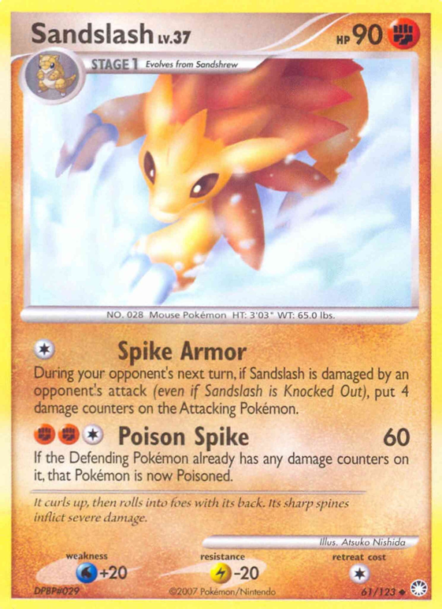 Sandslash - 61/123 - Uncommon [dp2-61] [Reverse Holo]