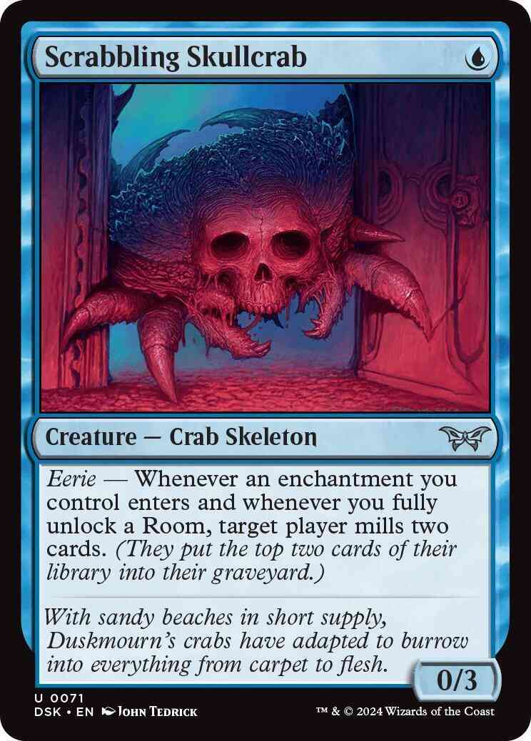 Scrabbling Skullcrab [71] [Duskmourn: House of Horror] [Non-Foil]