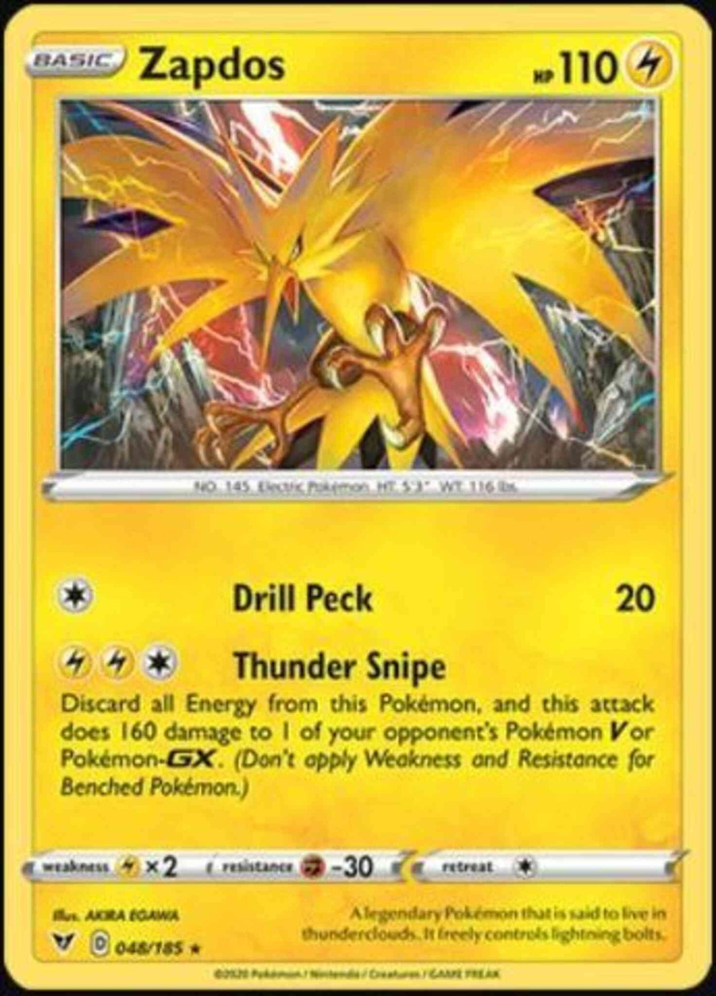 Zapdos - 048/185 - Rare Holo [swsh4-048] [Holo]