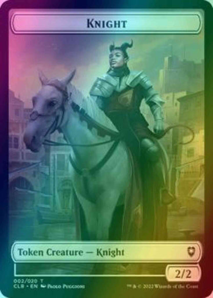 Knight Token (02) // Treasure Token (17) [Commander Legends: Battle for Baldur's Gate: Tokens] [Foil]
