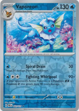 Vaporeon - 022/131 - Rare [sv085-022] [Reverse Holo]