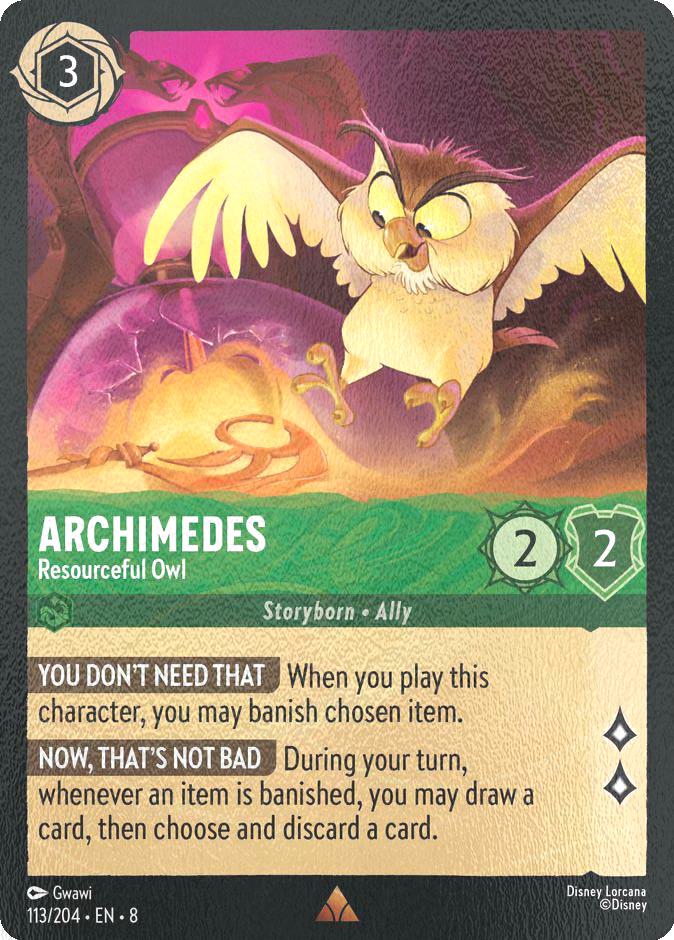 Archimedes - Resourceful Owl - 113/204 [Reign of Jafar] [Cold Foil]