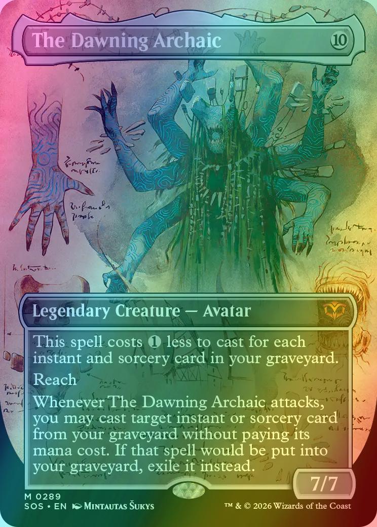 The Dawning Archaic [289] [Borderless] [Field Notes] [Secrets of Strixhaven] [Foil]
