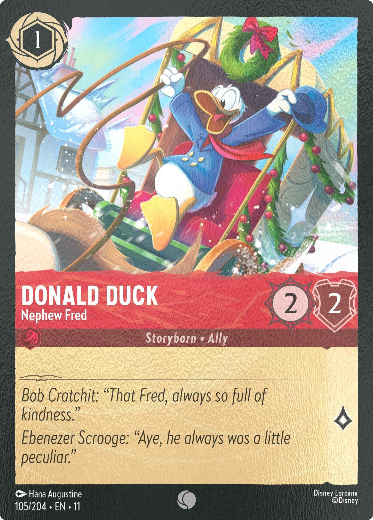 Donald Duck - Nephew Fred - 105/204 [Winterspell] [Cold Foil]