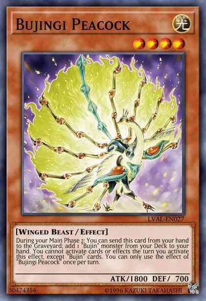 Bujingi Peacock - LVAL-EN027 - Rare - 1st Edition