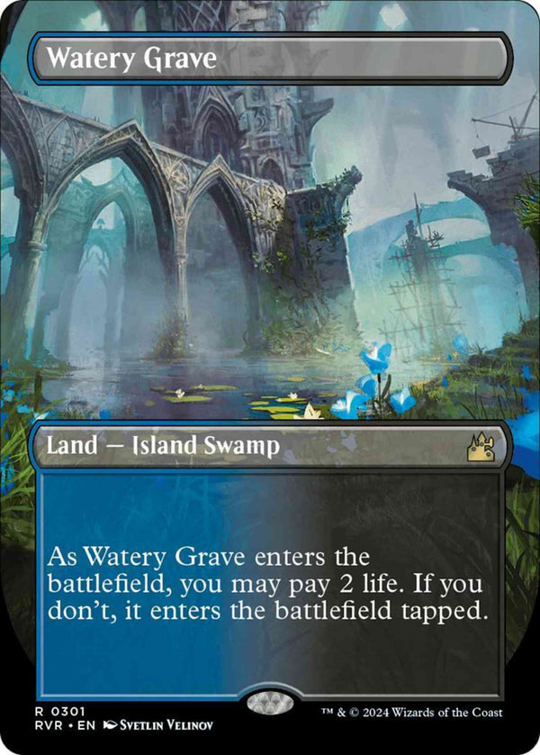 Watery Grave [301] [Borderless] [Ravnica Remastered] [Non-Foil]