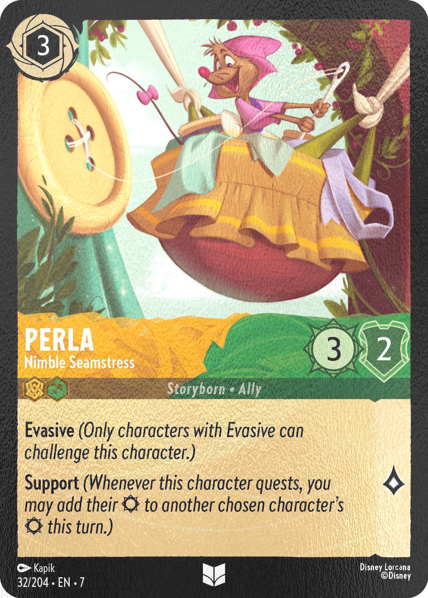 Perla - Nimble Seamstress - 32/204 [Archazia's Island] [Cold Foil]