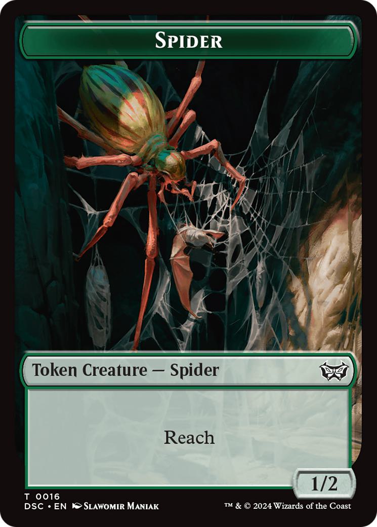 Spider Token (16) // Treefolk Token (17) [Duskmourn: House of Horror: Commander: Tokens] [Non-Foil]