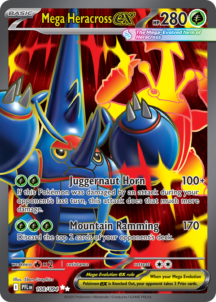 Mega Heracross ex - 108/094 - Ultra Rare [me02-108] [Ultra]