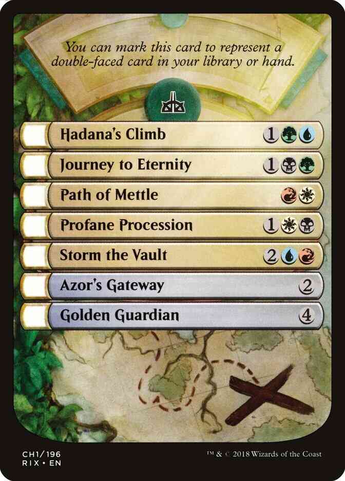 Rivals of Ixalan Checklist Token [CH1] [Rivals of Ixalan Tokens] [Non-Foil]