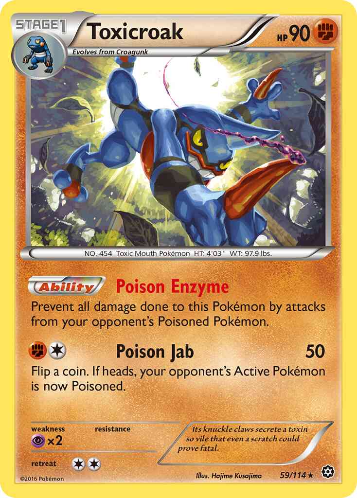 Toxicroak - 59/114 - Rare [xy11-59] [Non-Holo]