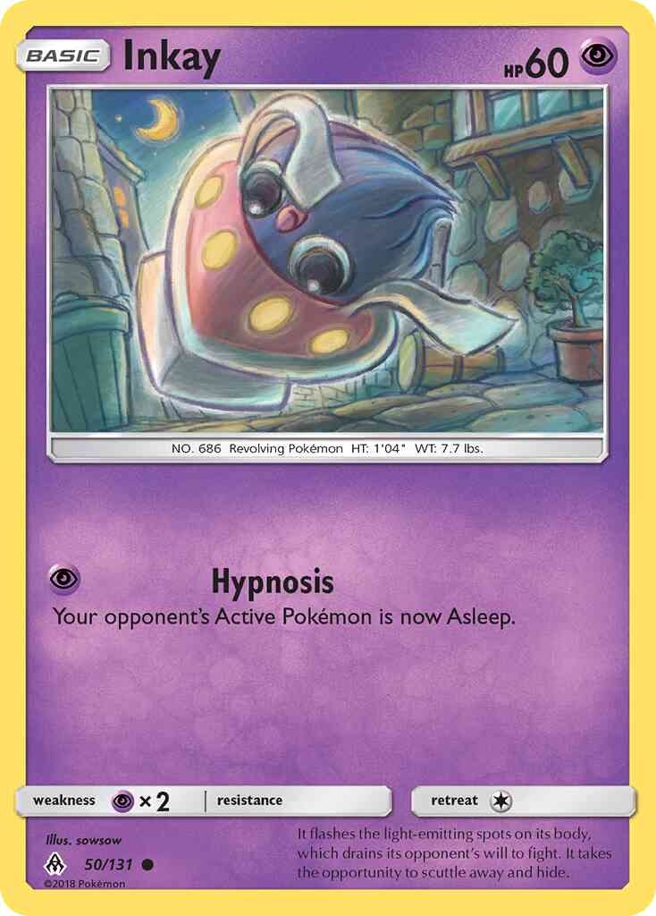 Inkay - 50/131 - Common [sm6-50] [Reverse Holo]