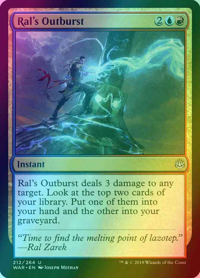 Ral's Outburst [212] [War of the Spark] [Foil]