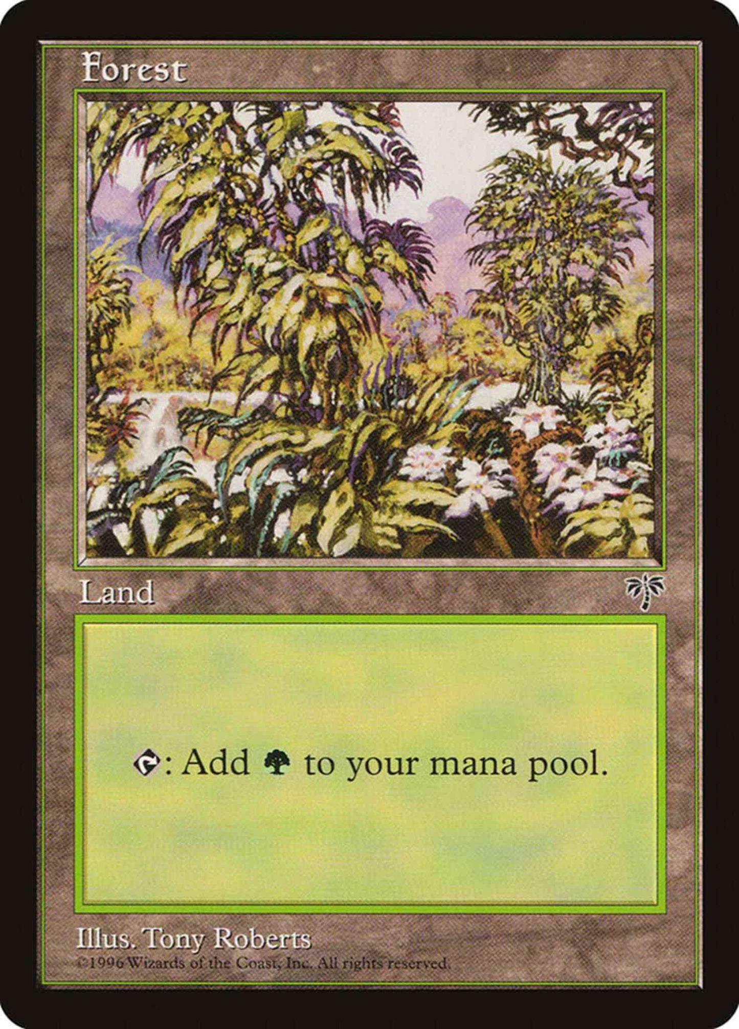 Forest [349] [White Flowers at Bottom Right] [Mirage] [Non-Foil]
