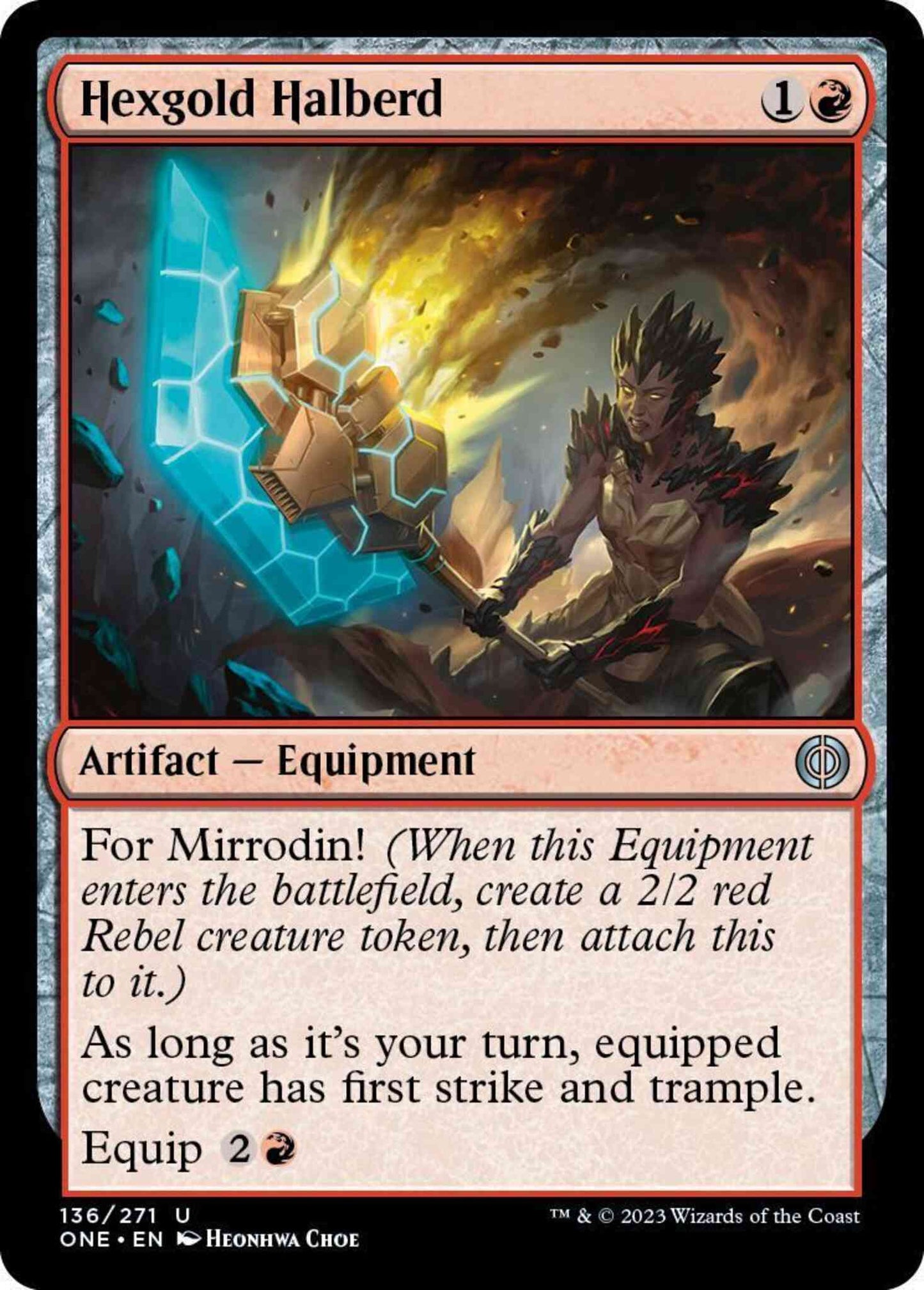 Hexgold Halberd [136] [Phyrexia: All Will Be One] [Non-Foil]