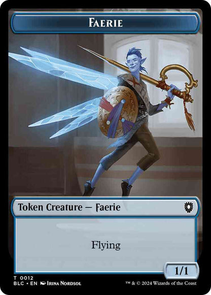Faerie Token (12) // Phyrexian Golem Token (38) [Bloomburrow: Commander: Tokens] [Non-Foil]